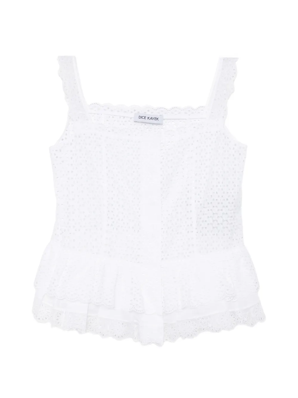 Dice Kayek ruffled peplum top - Bianco