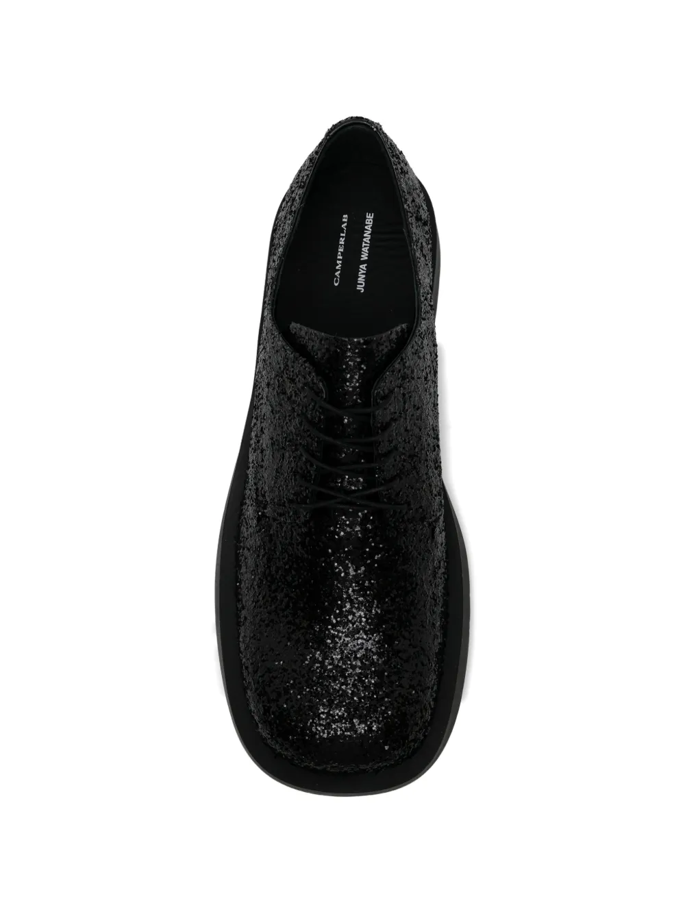 Junya Watanabe MAN glittered derby shoes Zwart