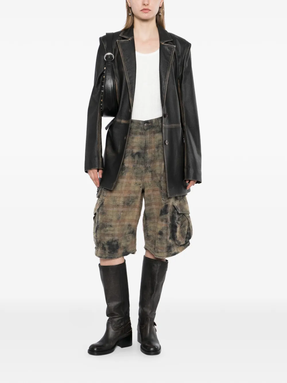 R13 Bermouda cargo shorts Groen