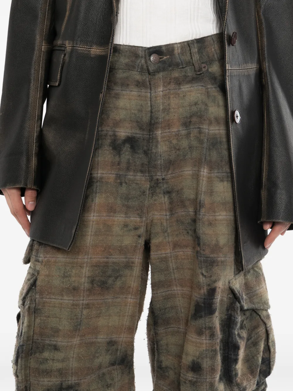 R13 Bermouda cargo shorts Groen