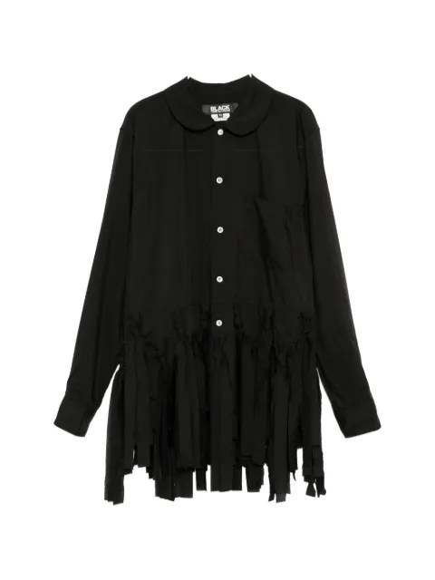 Comme Des Garçons Black knotted fringe-trim shirt