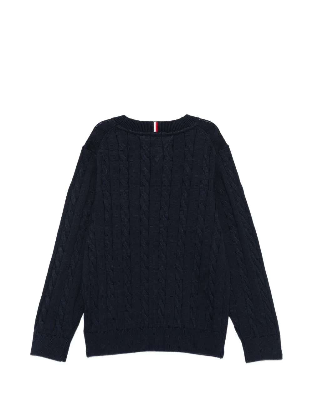 Tommy Hilfiger Junior Trui met ronde hals en logodetail Blauw