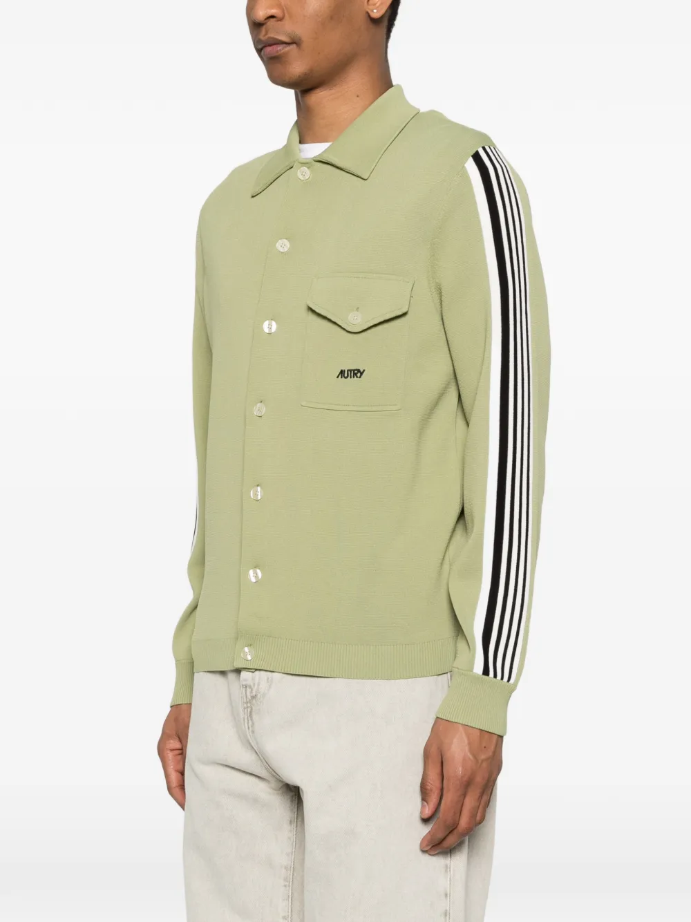  Autry Stripe Pocket Knitwear - Green 