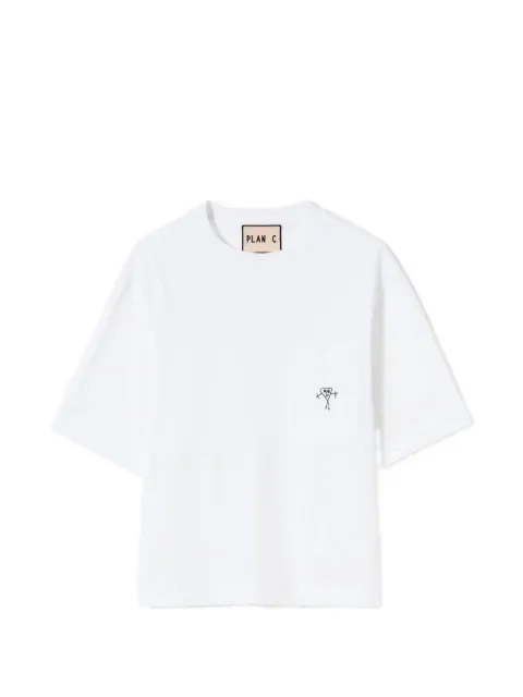 Plan C graphic-pocket T-shirt