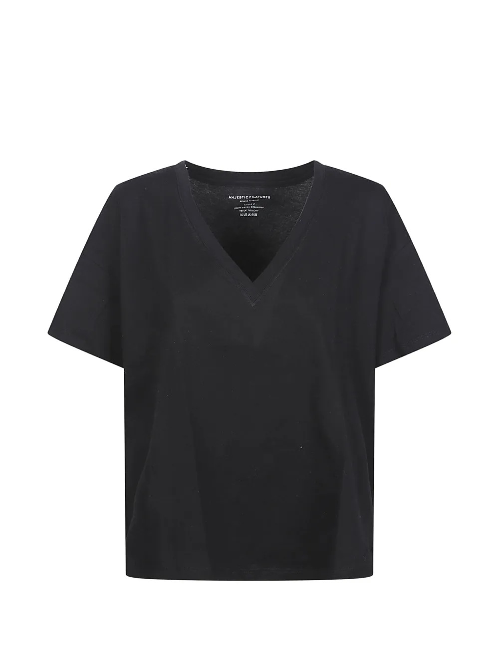 Majestic Filatures V-neck T-shirt - Nero