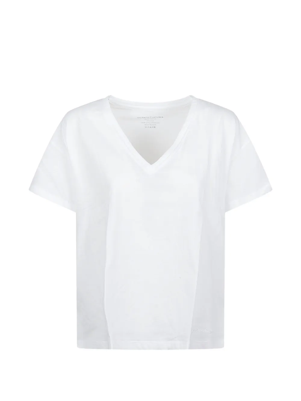 Majestic Filatures V-neck T-shirt - Bianco