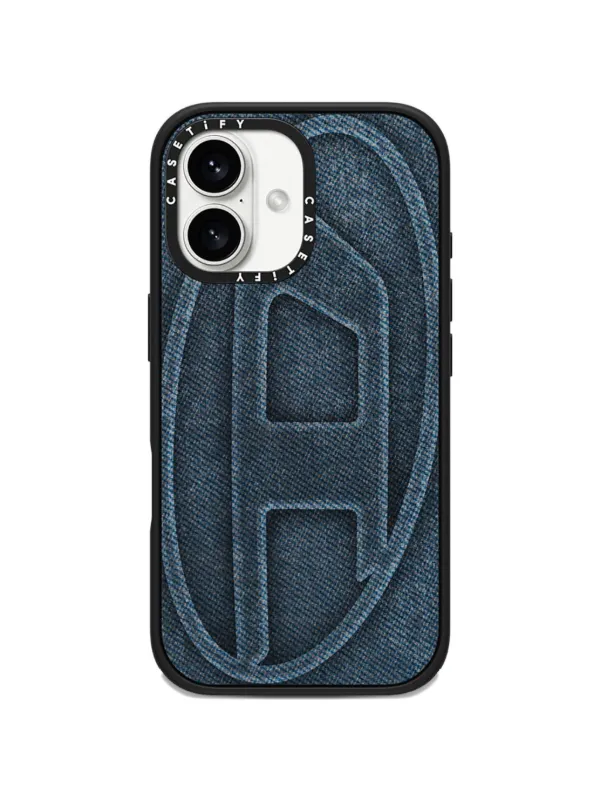 Diesel x CASETiFY 60584 iPhone 16 デニムエフェクトケース | ブルー