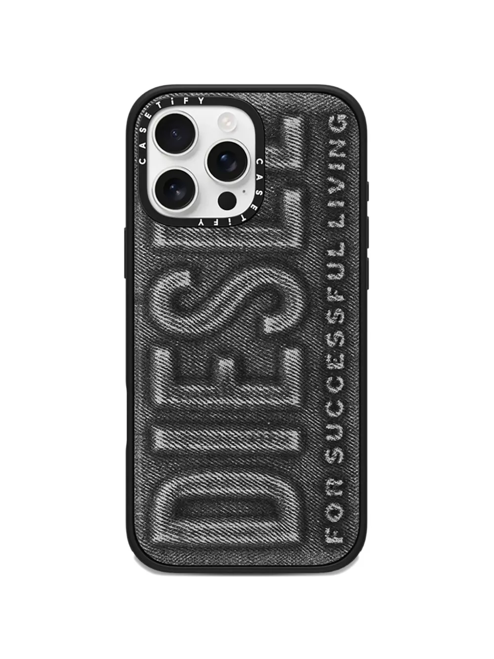 Diesel x CASETiFY denim-effect iPhone 16 Pro Max case - Nero