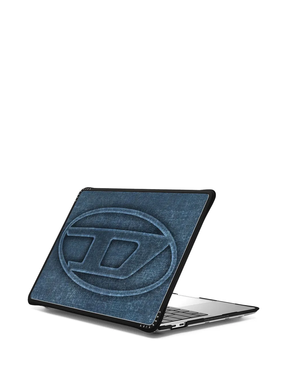 Diesel Macbook 12 denim logo laptop sleeve - Blu