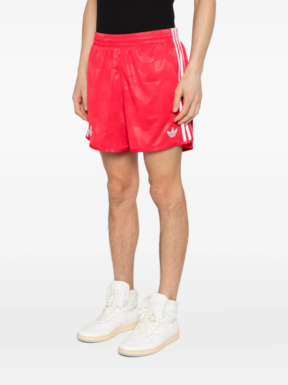 adidas Trainingsshorts met streep Rood