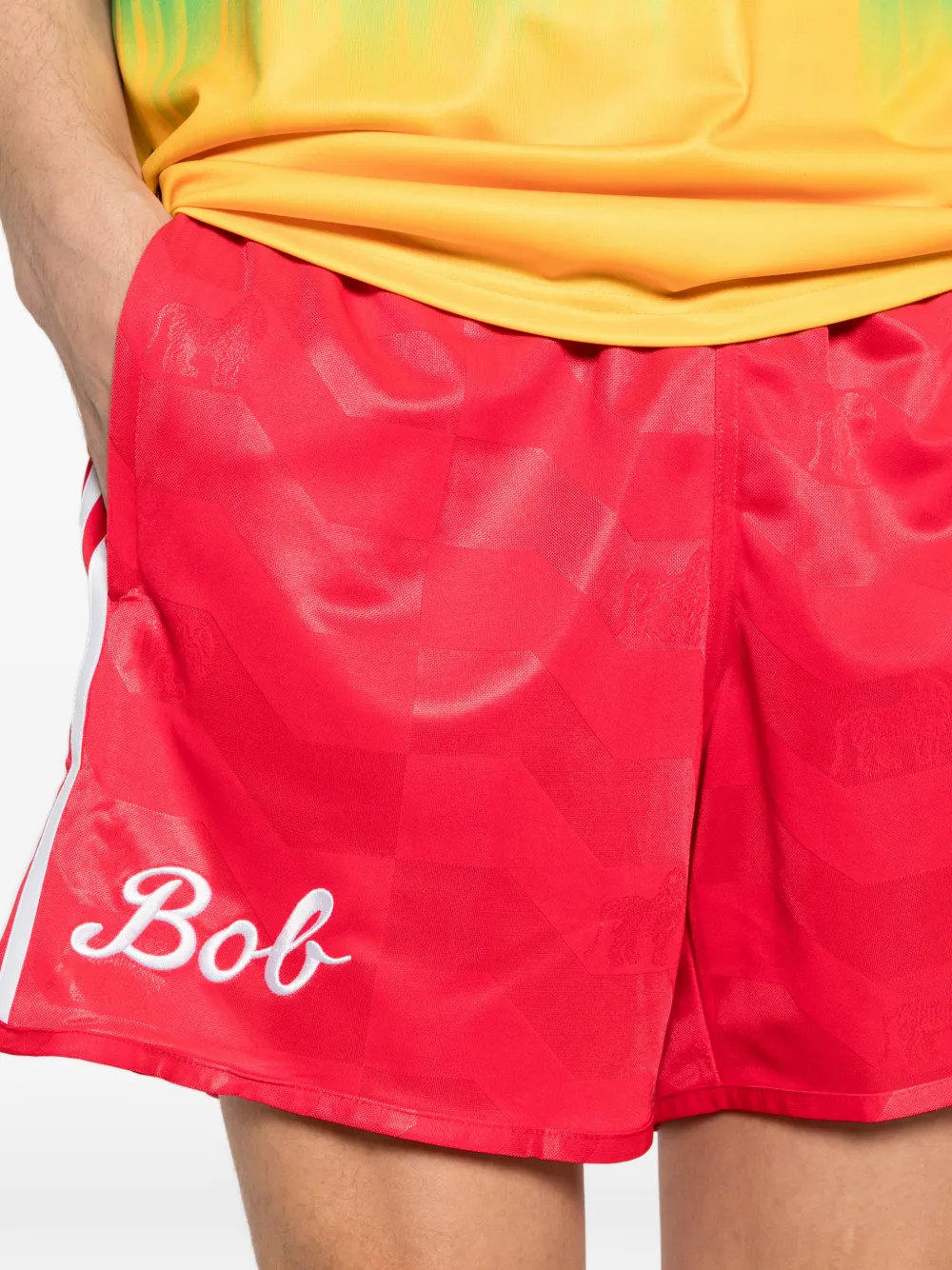 adidas Trainingsshorts met streep Rood