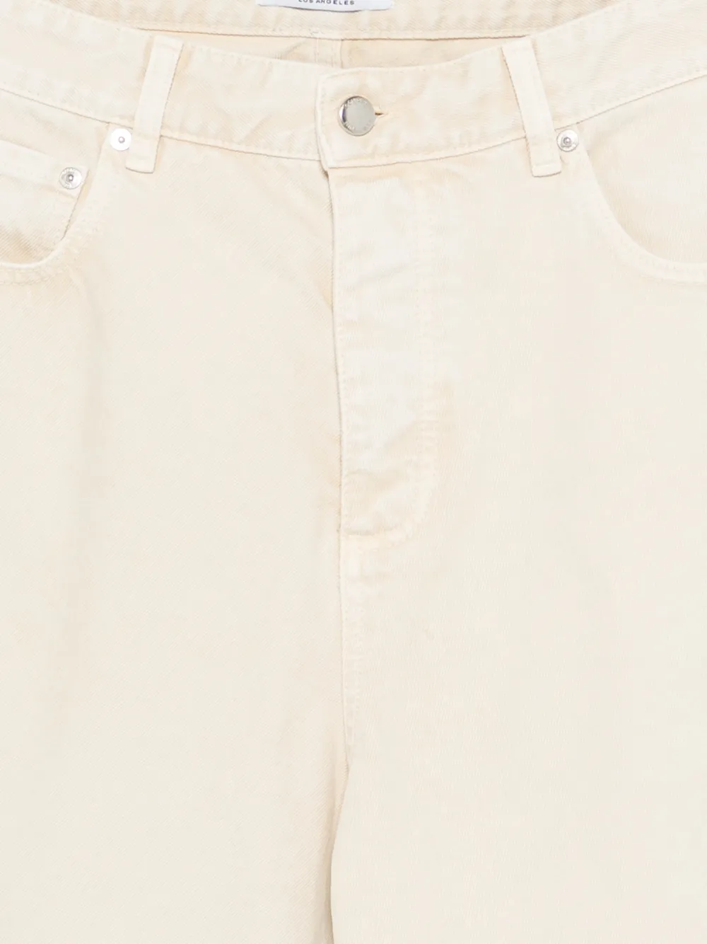  Icon Denim Logo-patch Denim Shorts - Neutrals 