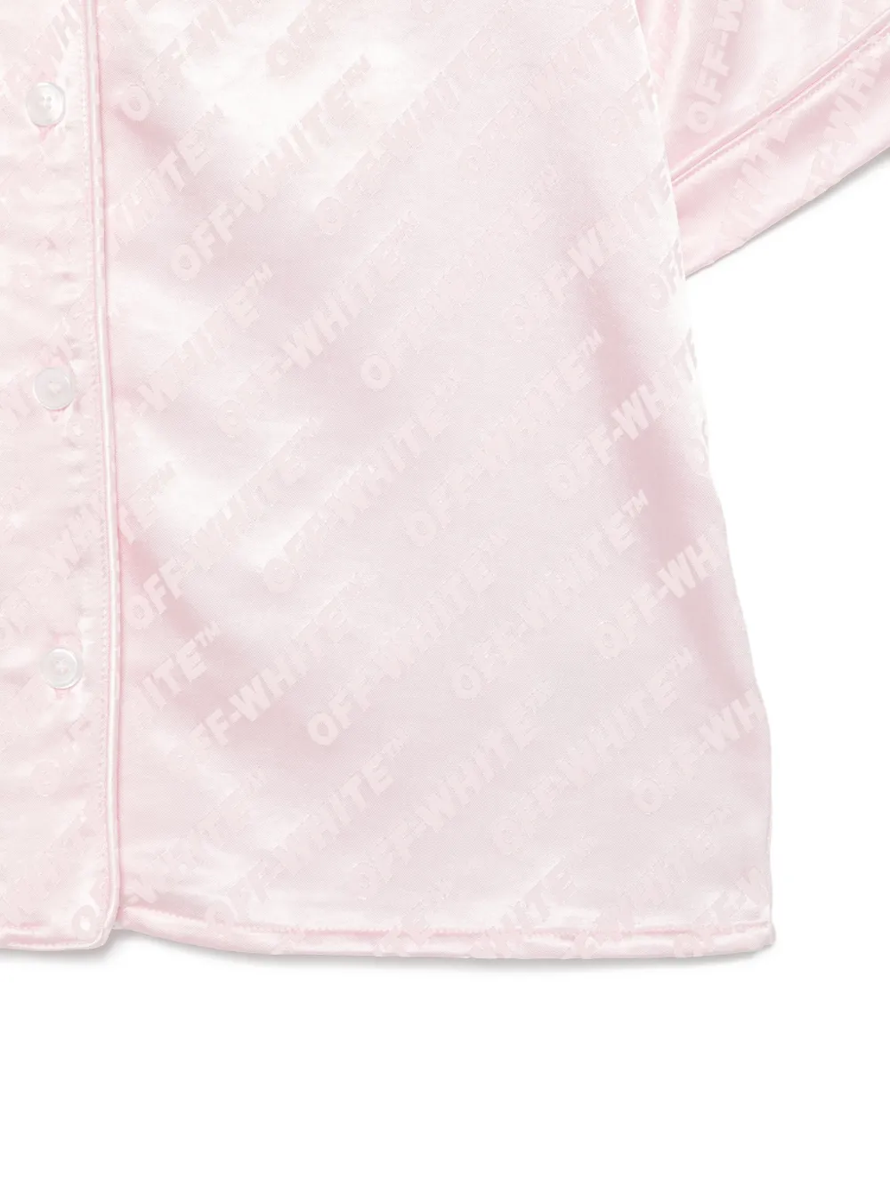 Off-White Kids Shirt met korte mouwen en patroon Roze