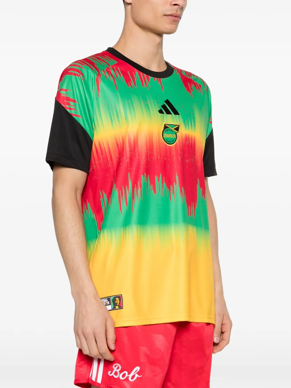 adidas Jamaica x Bob Marley T-shirt met korte mouwen Rood