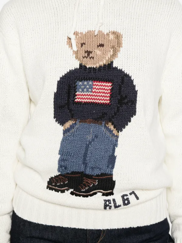 Polo Ralph Lauren Suéter Polo Bear Com Capuz | Branco | FARFETCH BR