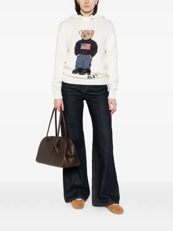 POLO RALPH LAUREN　ポロベア　ニット　パーカー Polo Ralph Lauren ポロベア ニットパーカー | ホワイト | FARFETCH JP