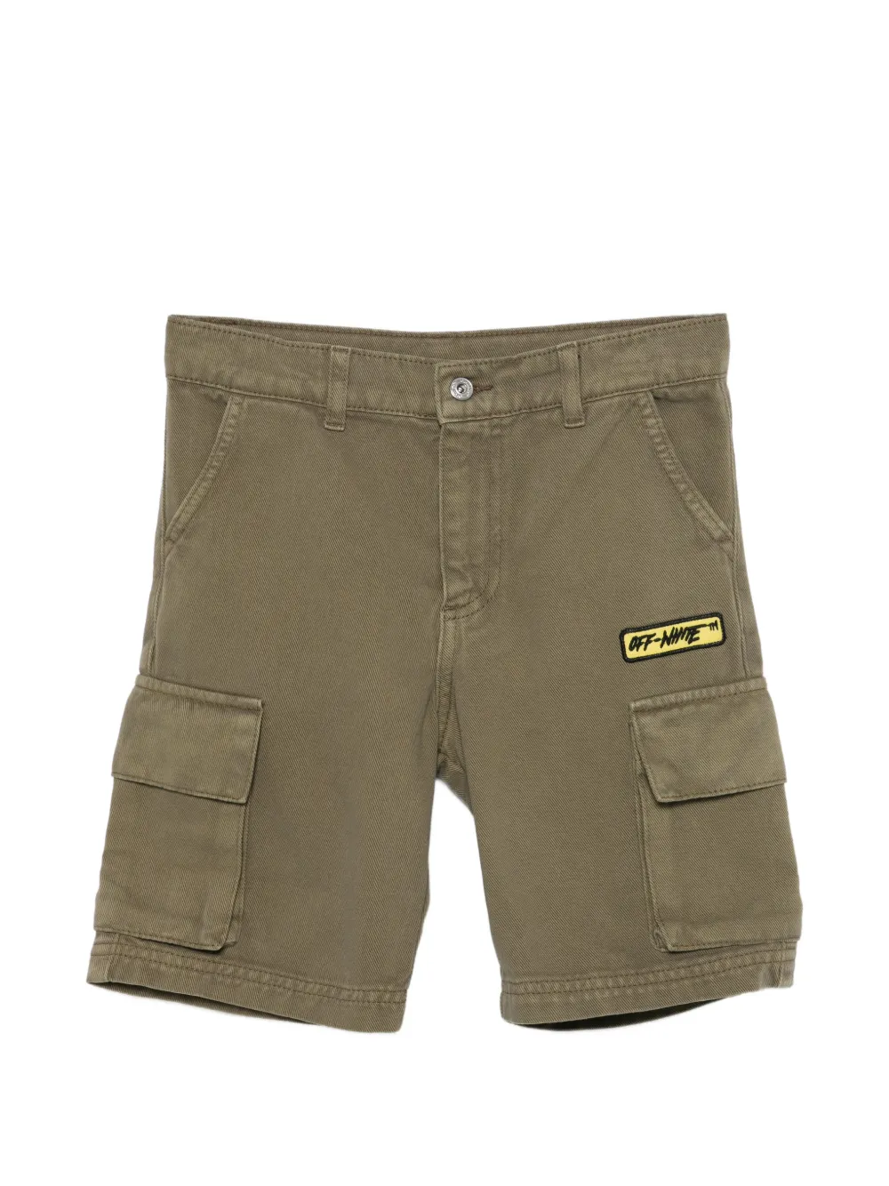 Off-white Kids' Cargo-pocket Shorts In Green