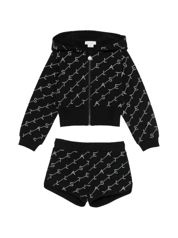 Stella McCartney Kids ロゴ ショートパンツ セット | ブラック