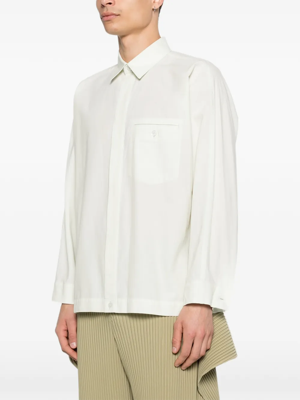 Homme Plissé Issey Miyake Boxy overhemd Groen