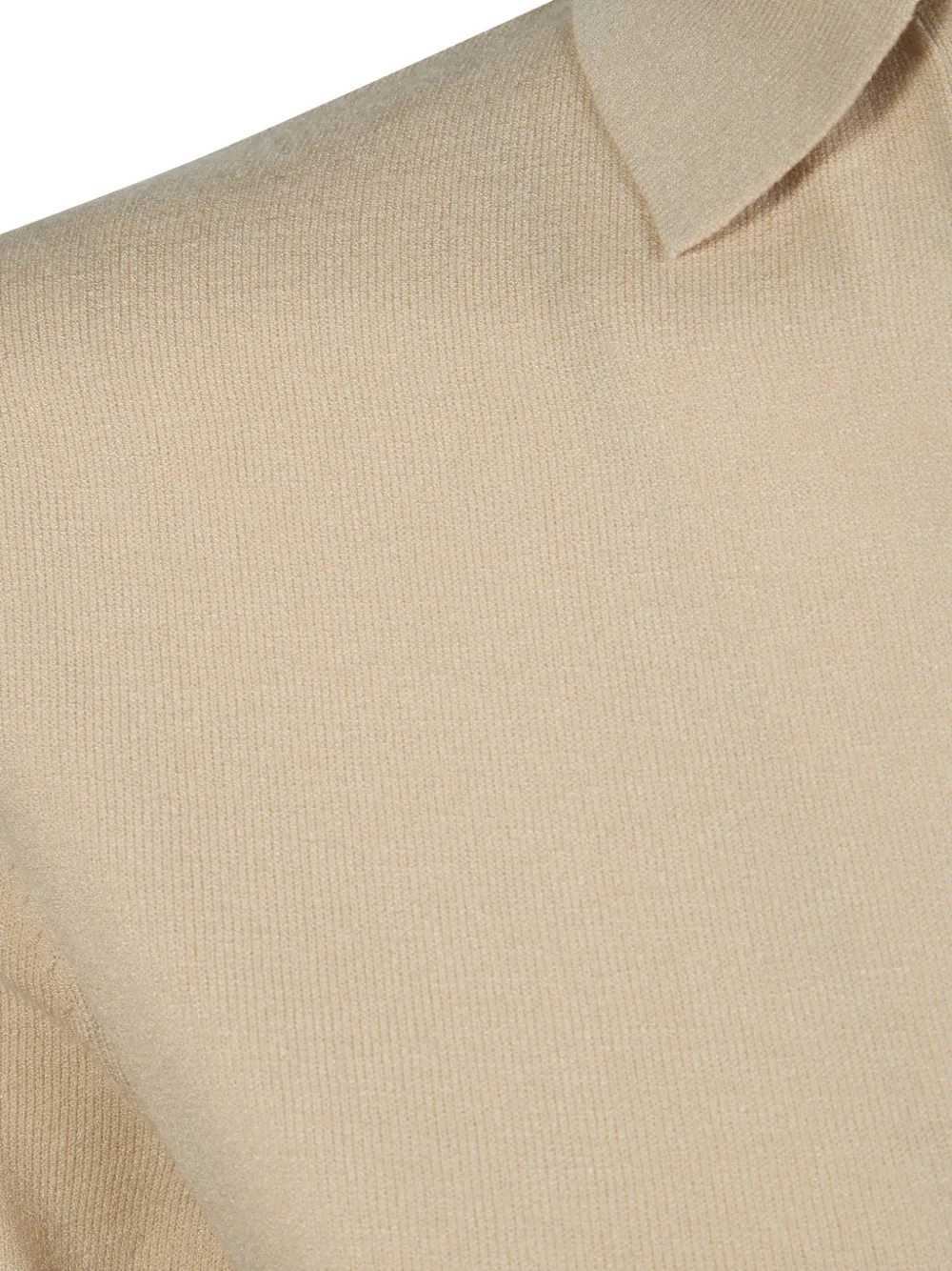  Weekend Max Mara Polo V-neck Top - Neutrals 