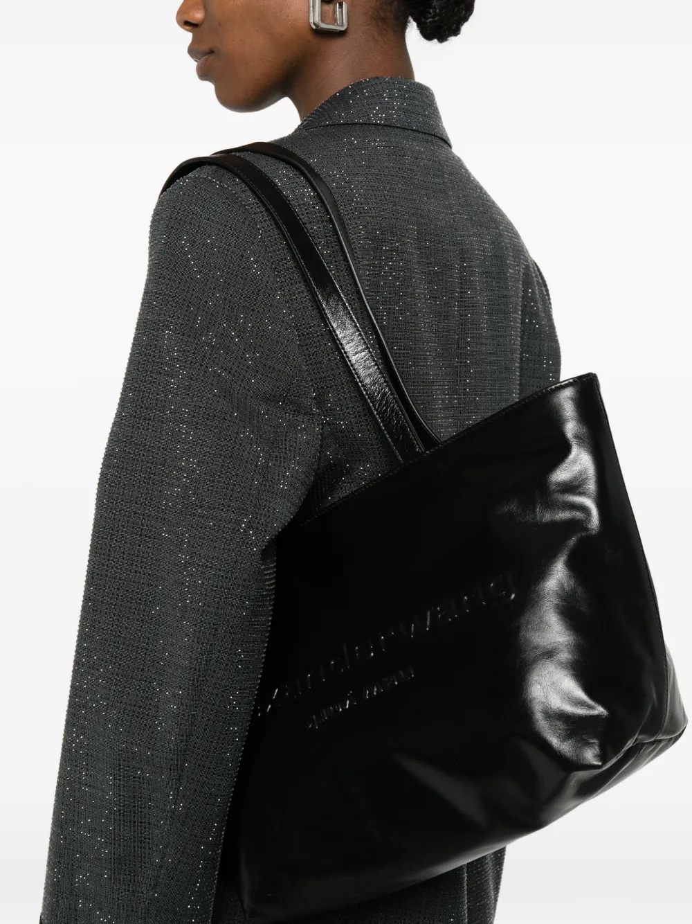 Alexander Wang Schoudertas met reliëf Zwart