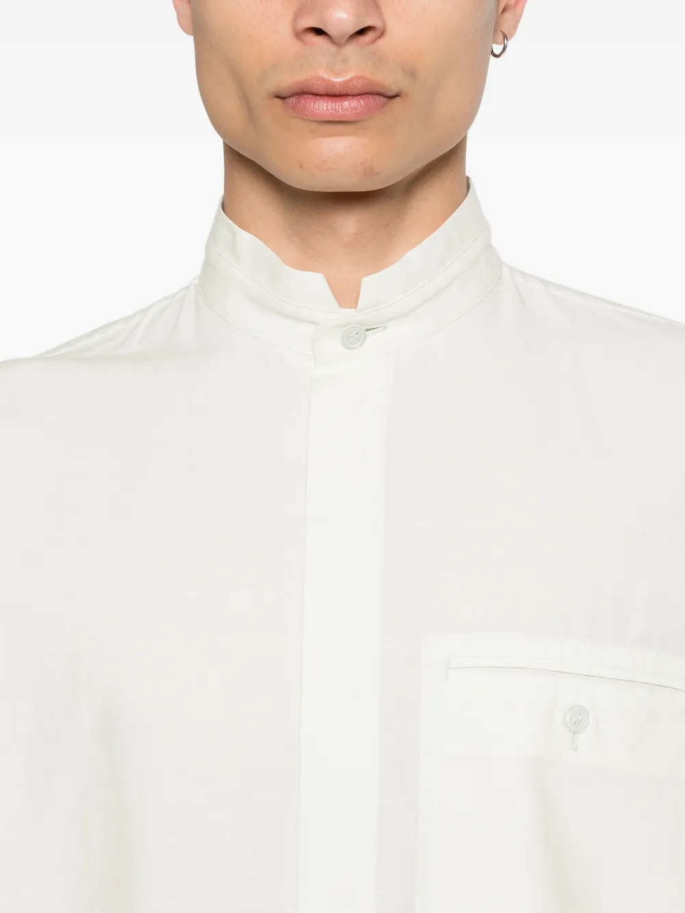 Long-Sleeve Scarf Shirt