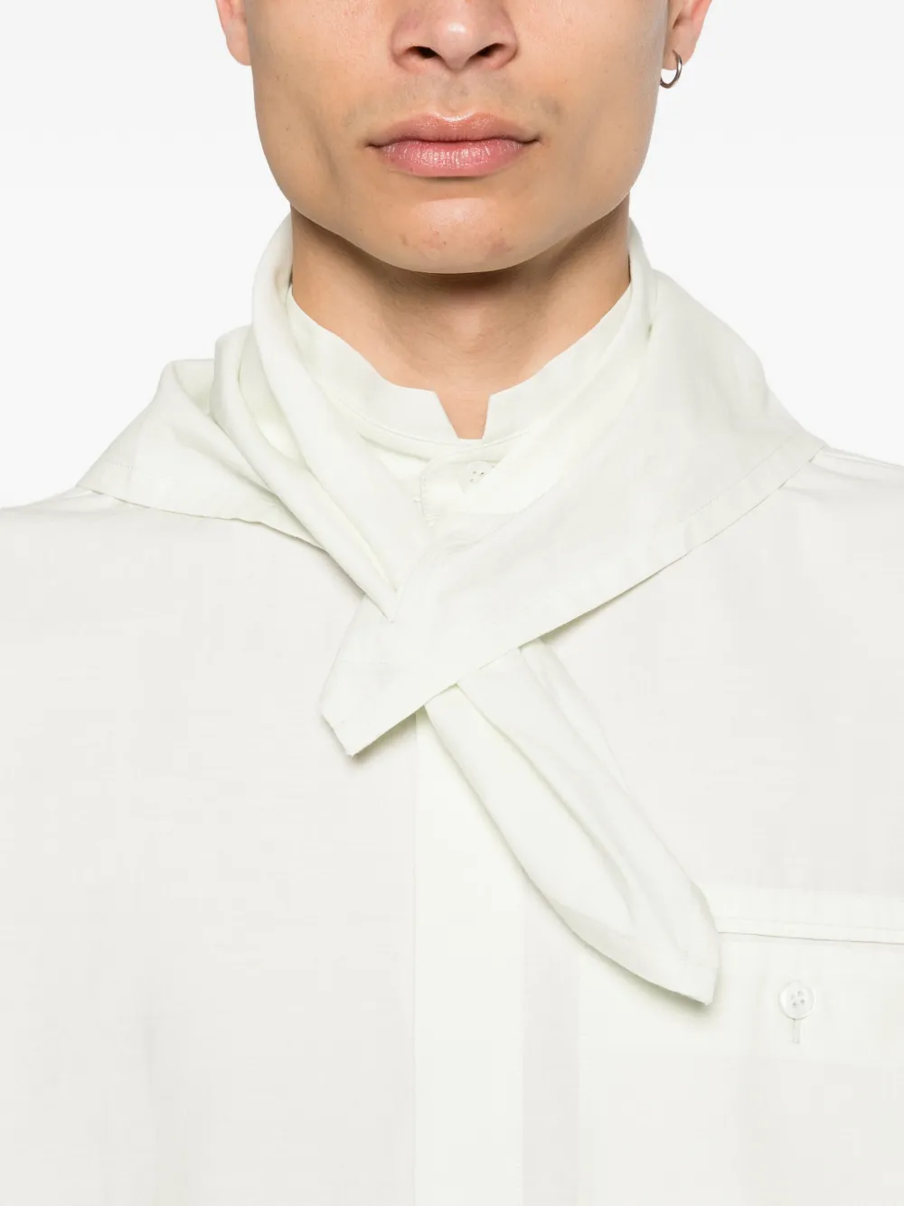 Long-Sleeve Scarf Shirt