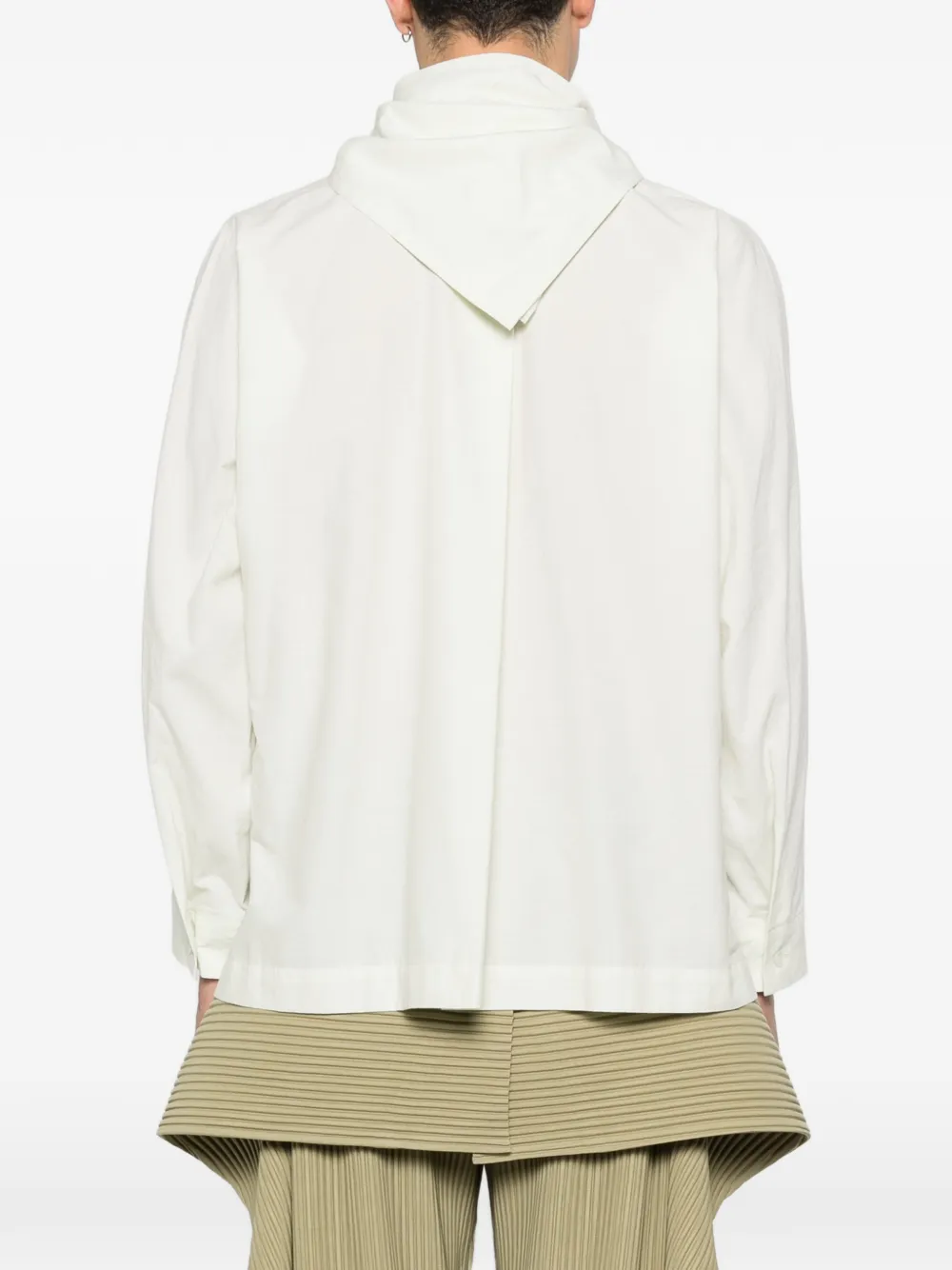 Long-Sleeve Scarf Shirt