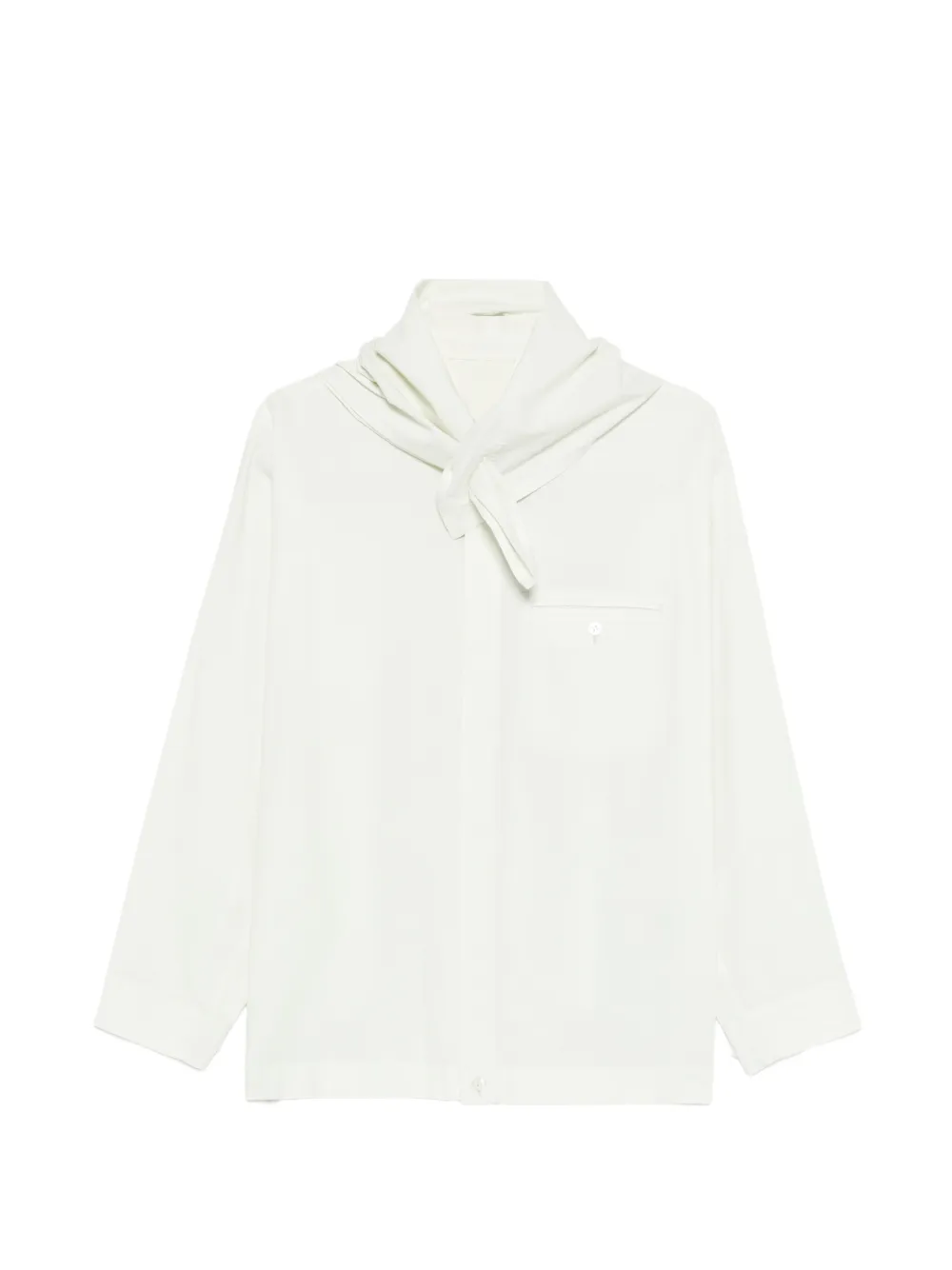 Homme Plissé Issey Miyake long-sleeve scarf shirt - Grün