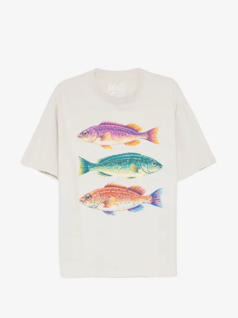 Melt T-shirt med fisketryk