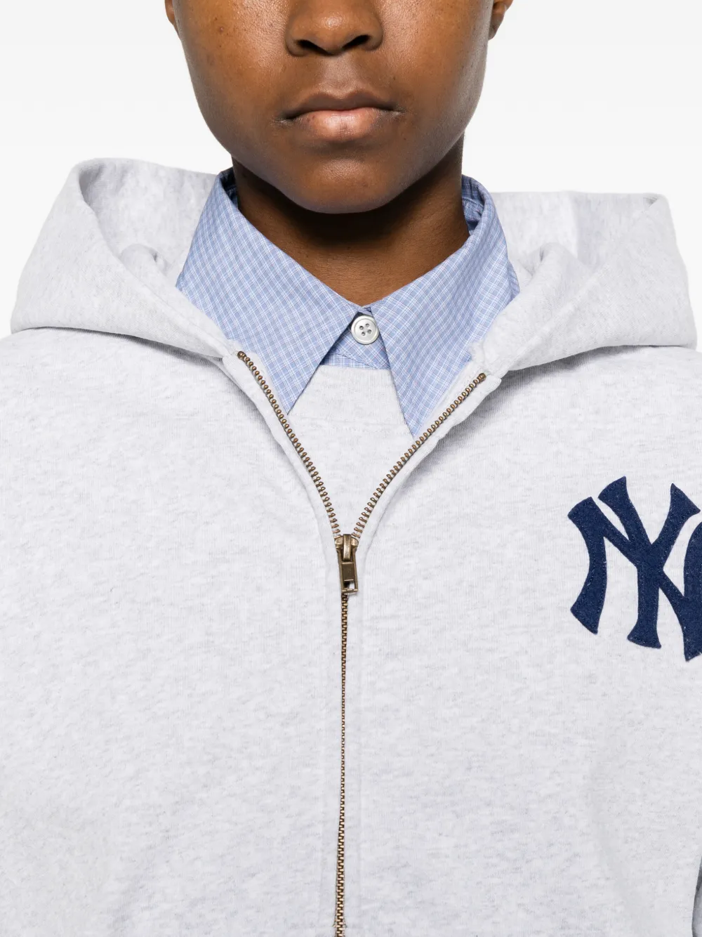 Sporty & Rich Hoodie met rits Grijs