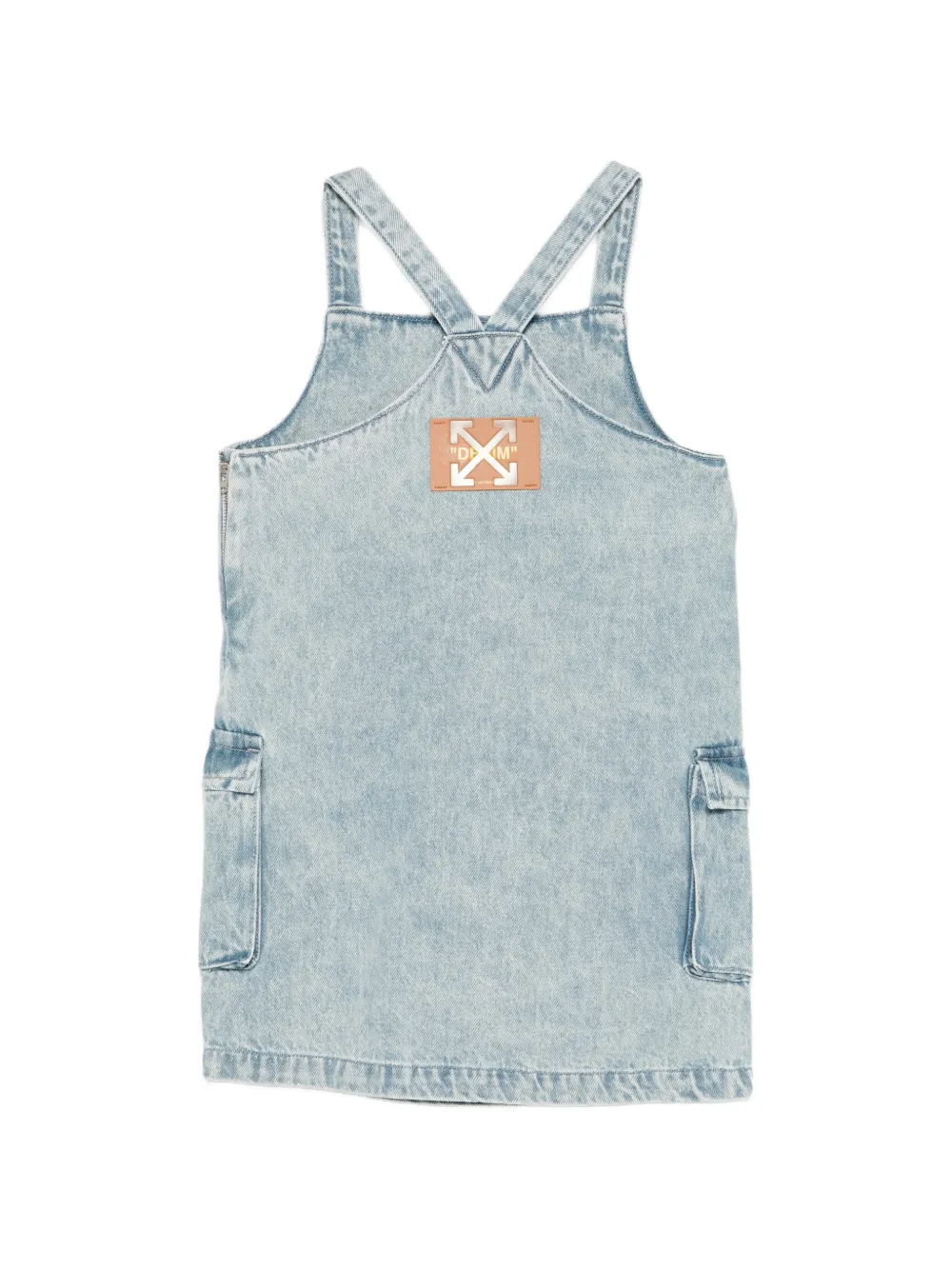 Off-White Kids logoprinten jurk Blauw