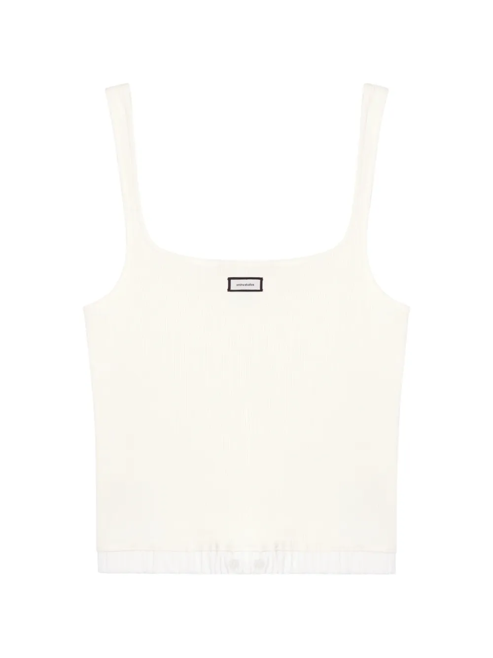 ENTIRE STUDIOS ribbed logo-patch tank top - Toni neutri
