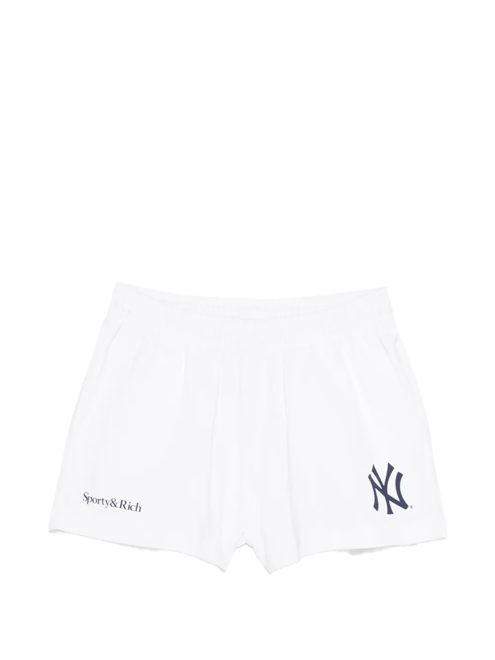 Sporty & Rich Lucy print-detail shorts - Bianco