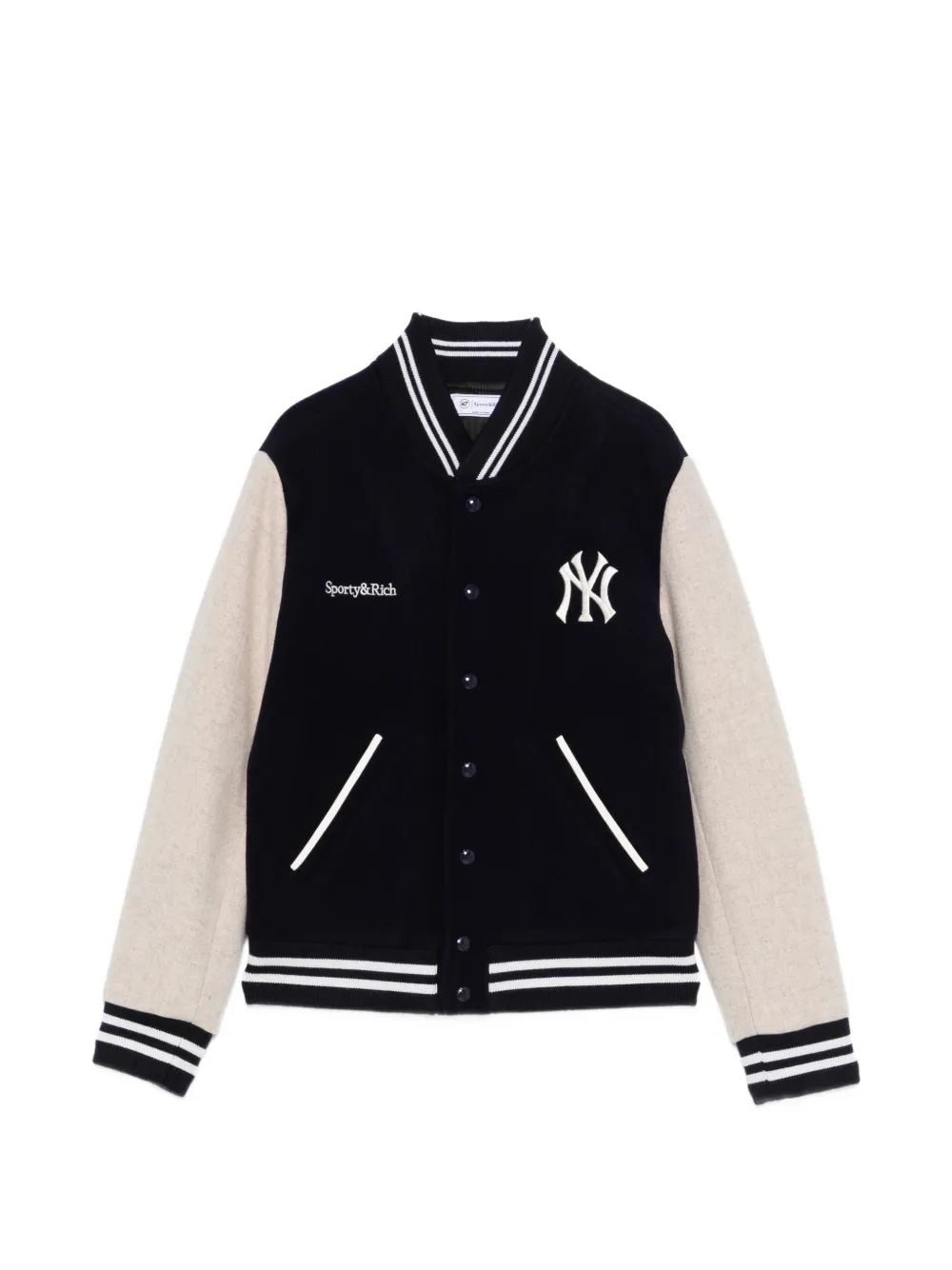 Sporty & Rich logo striped jacket - Blu