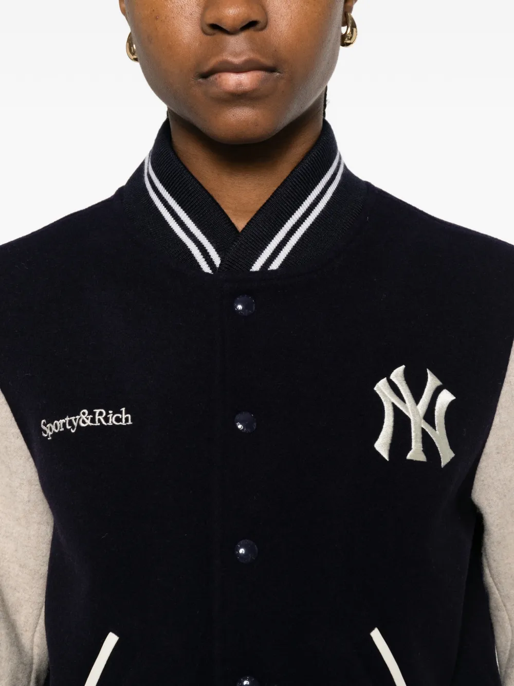 Sporty & Rich Jack met logostreep Blauw