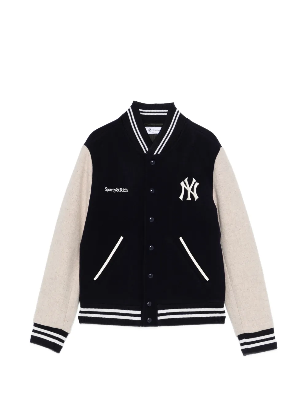 Sporty & Rich logo striped jacket - Blu