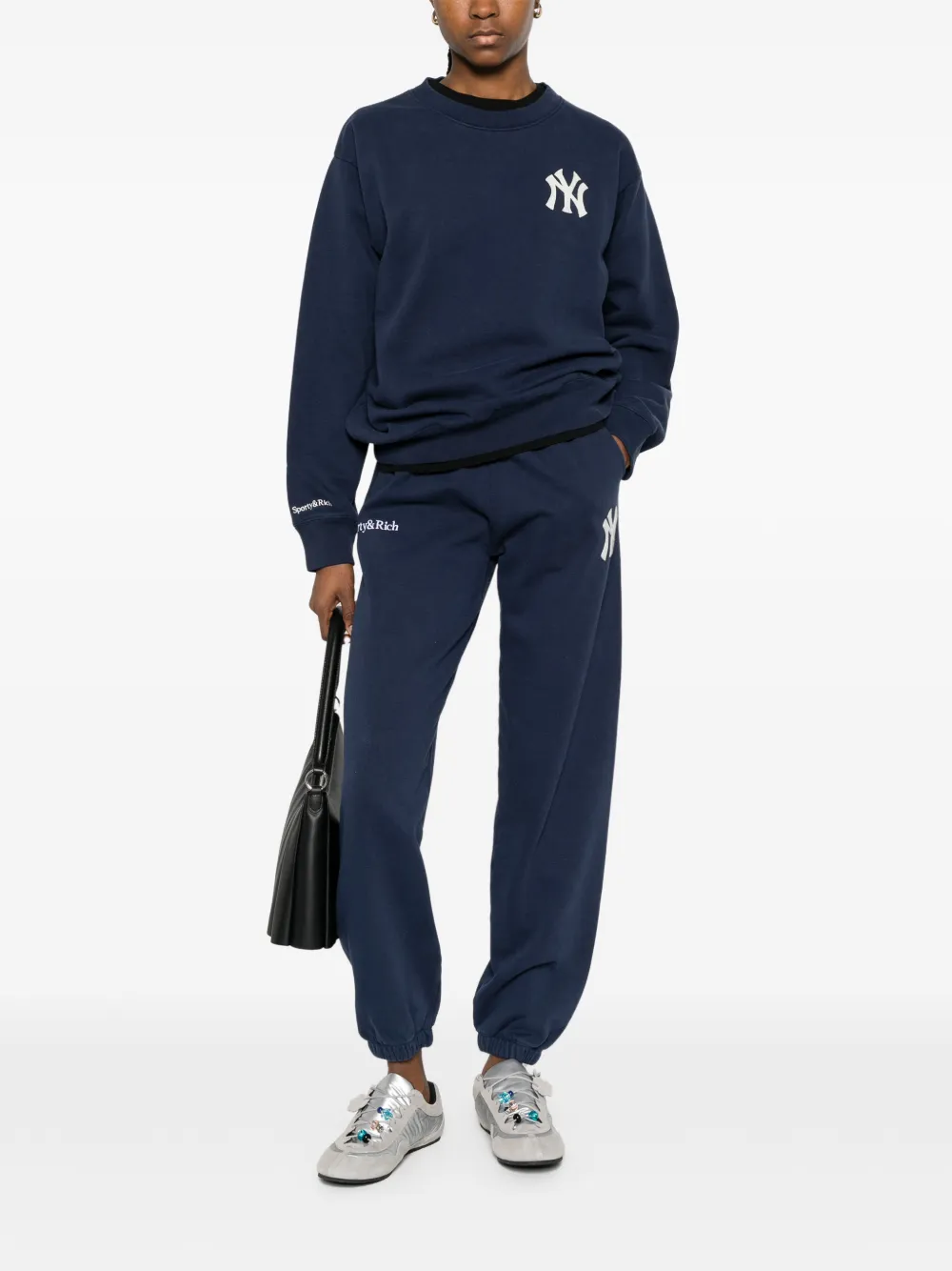 Sporty & Rich Eeve sweater met geborduurd logo Blauw