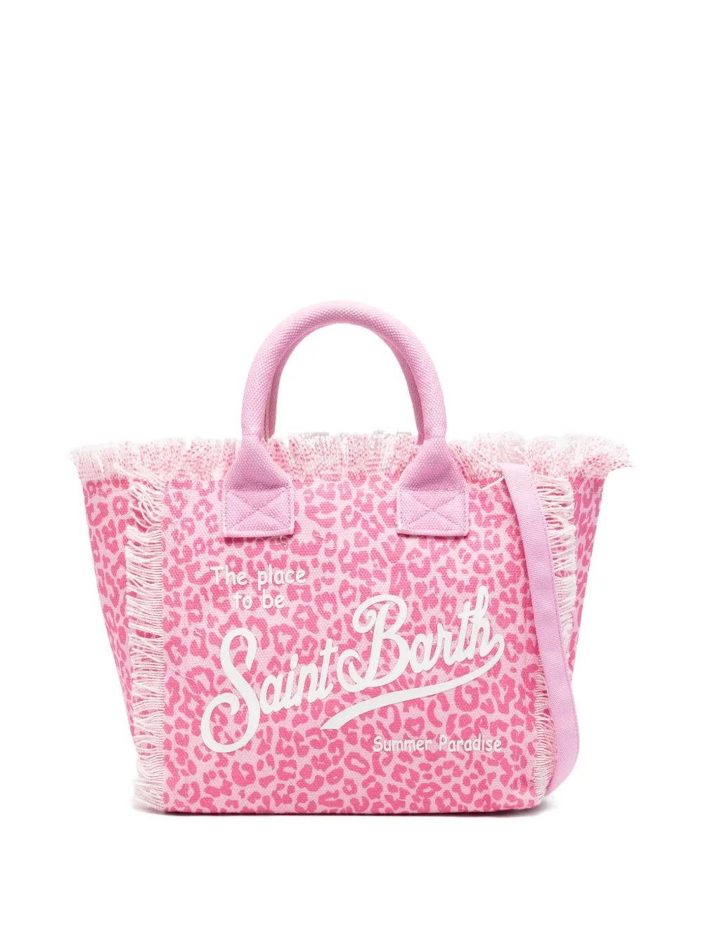 MC2 Saint Barth fringed printed tote bag - Rosa