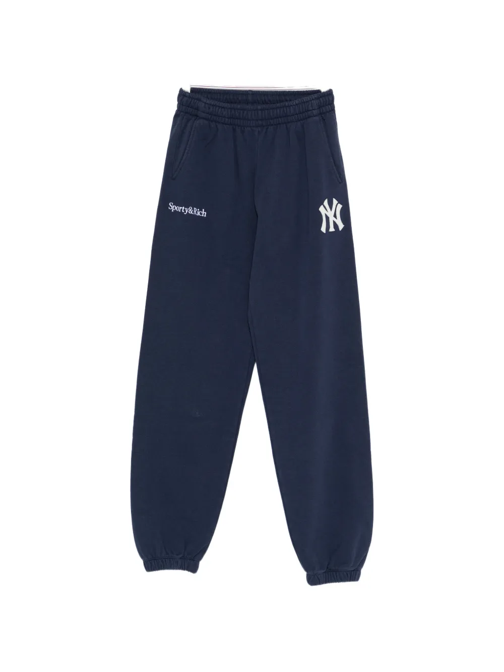 Sporty & Rich Brianna logo-embroidered track pants - Blu