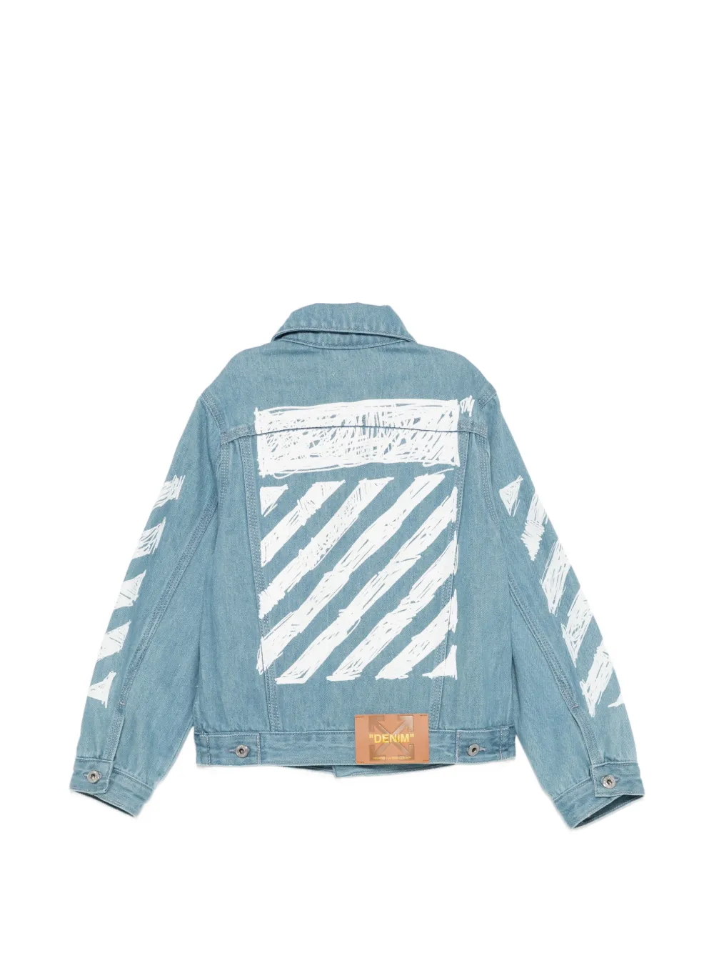 Off-White Kids Spijkerjack met print Blauw