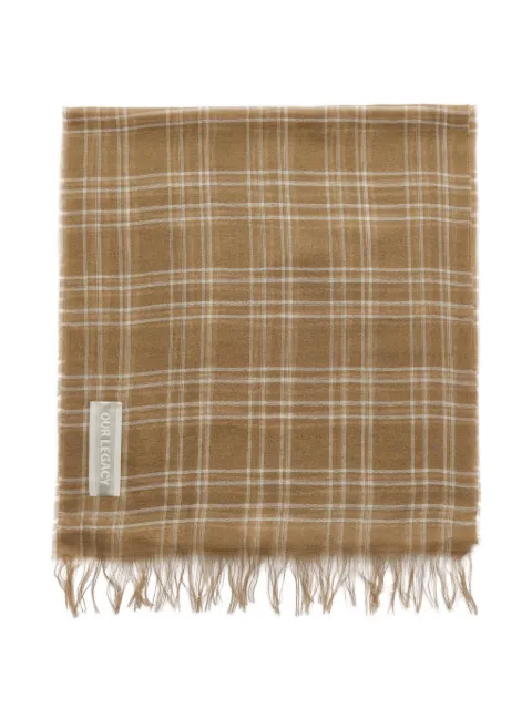 OUR LEGACY Cottage grid-pattern scarf