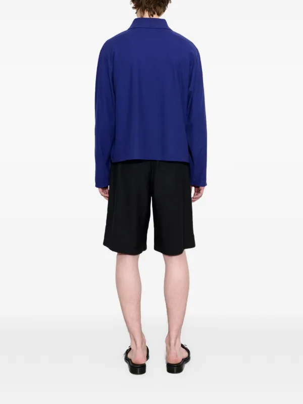 OUR LEGACY Rugby Longsleeve Buttoned Polo Shirt | Blue | FARFETCH