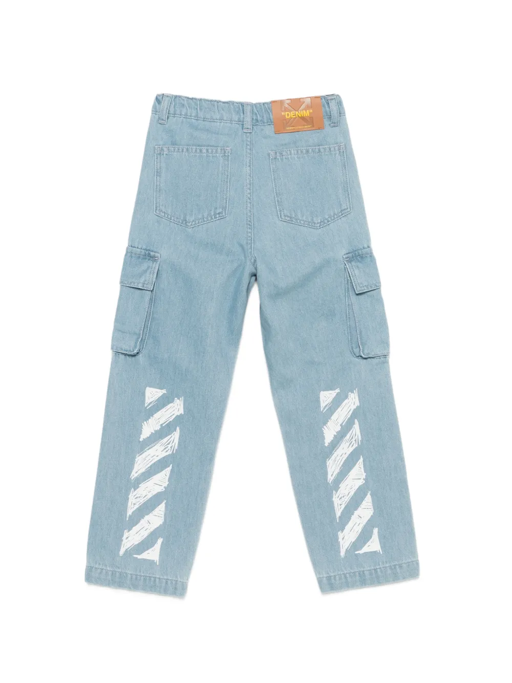 Off-White Kids Jeans met cargo zak Blauw