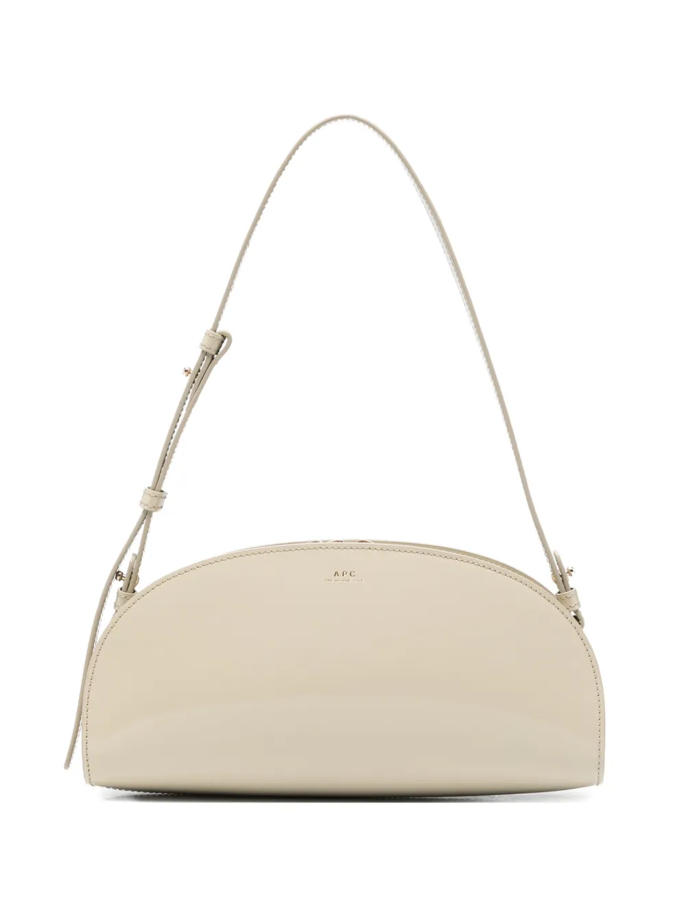 A.P.C. adjustable-strap half-moon shoulder bag - Toni neutri