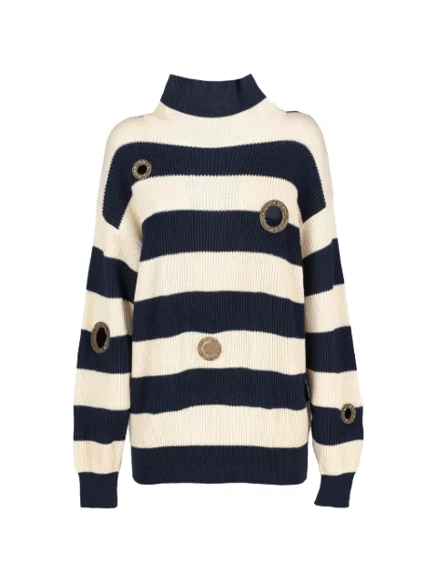 Gianfranco Ferré Pre-Owned striped-pattern embellished jumper