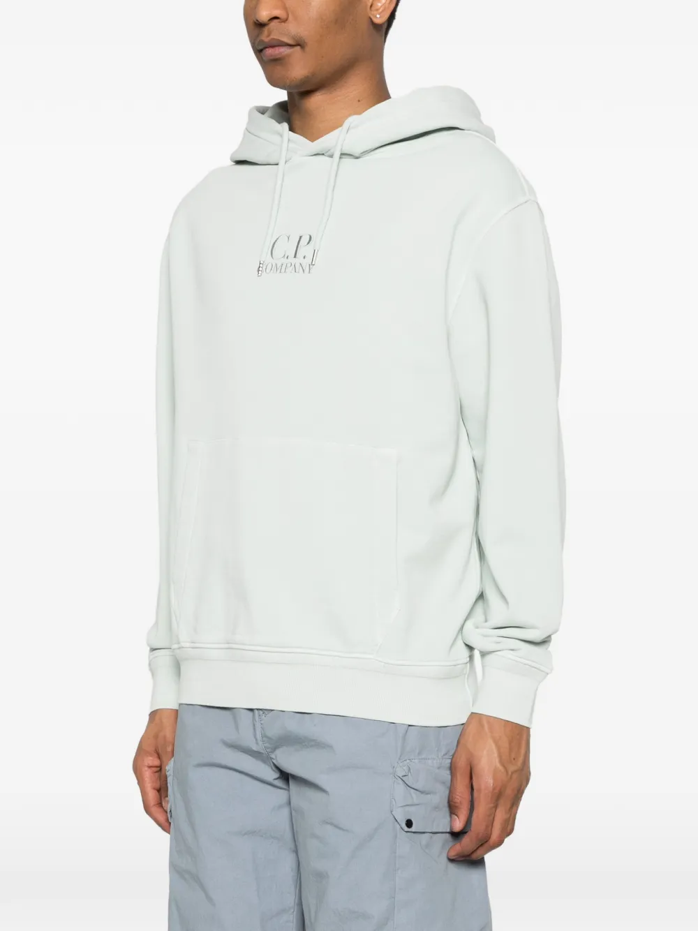 C.P. Company Hoodie met logo Blauw