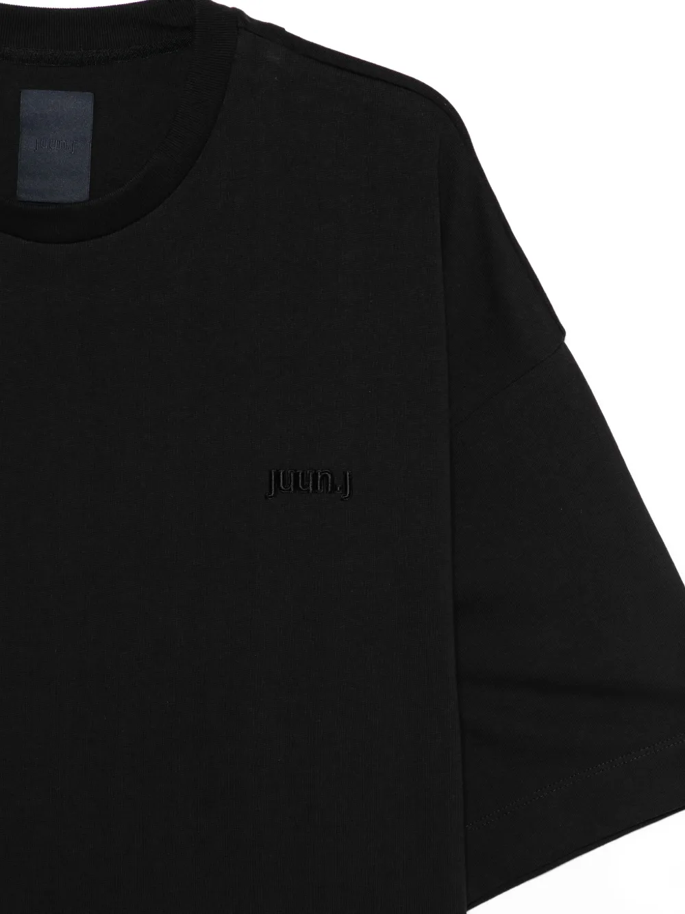 Juun.J T-shirt met reliëf Zwart