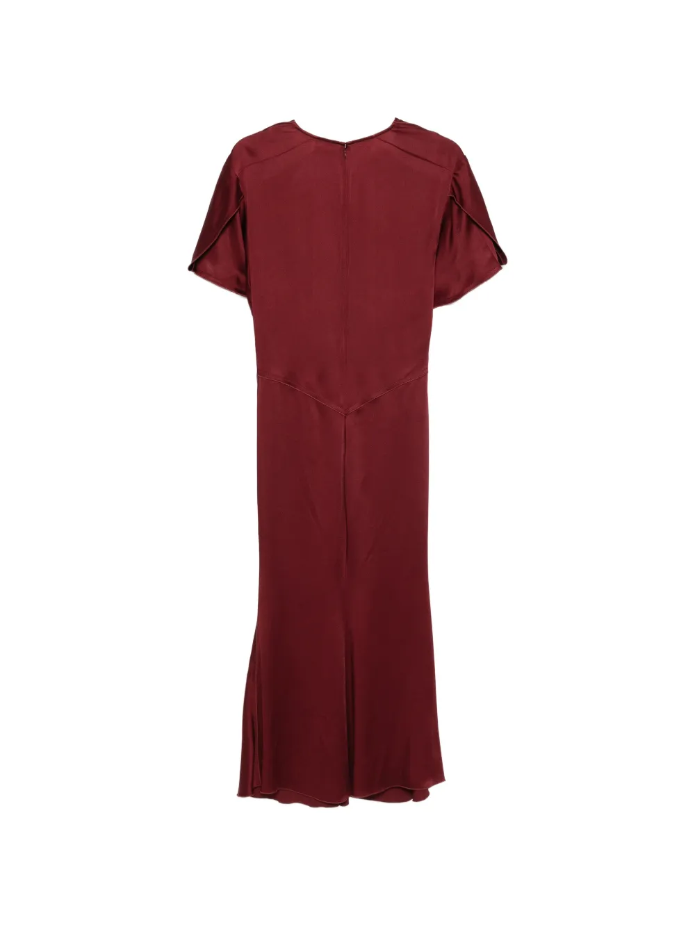 Victoria Beckham Midi-jurk met V-hals Rood