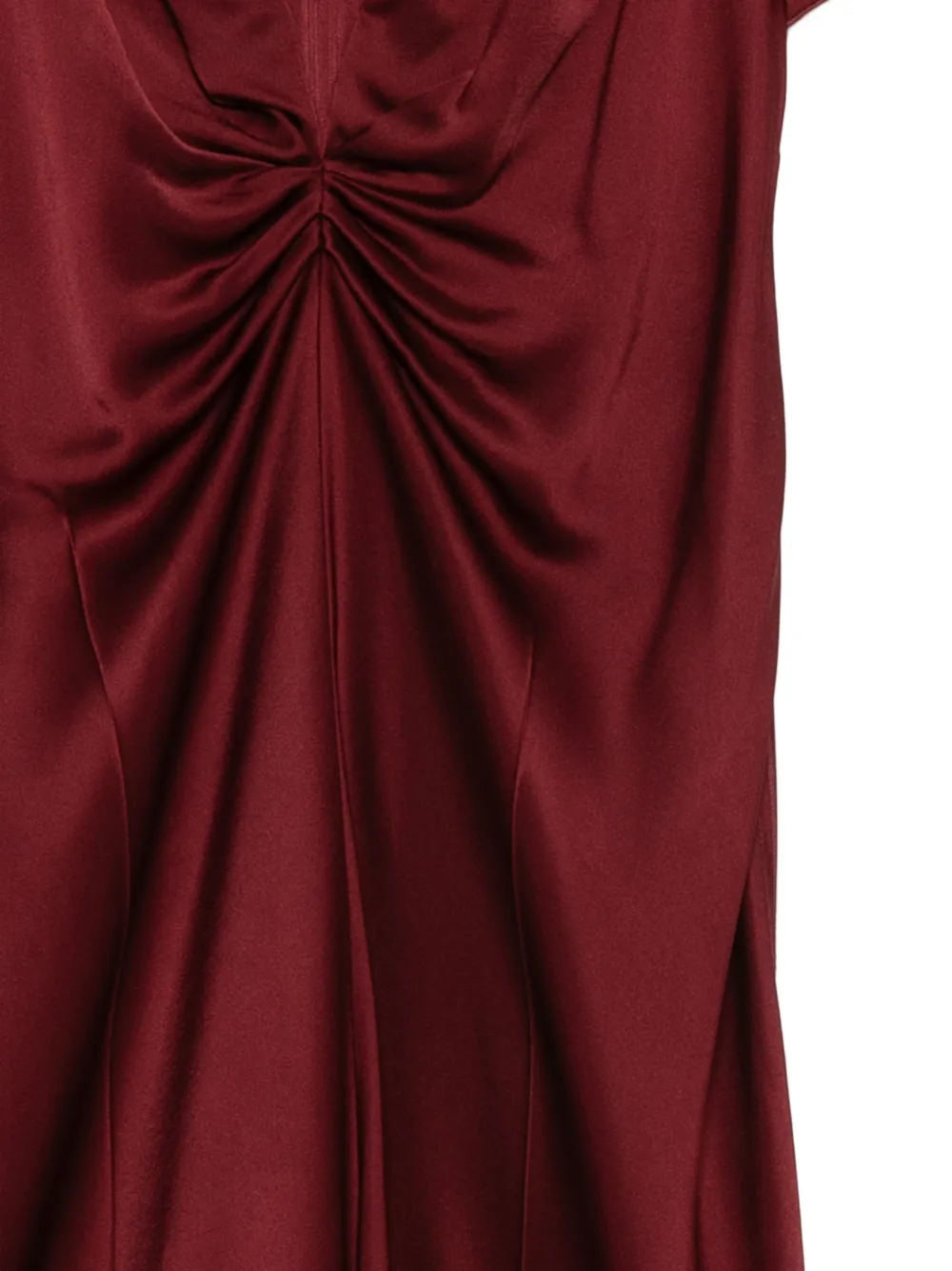 Victoria Beckham Midi-jurk met V-hals Rood